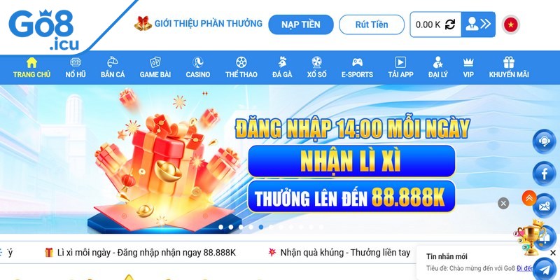 Những lợi ích khi đăng nhập Go8 thành công