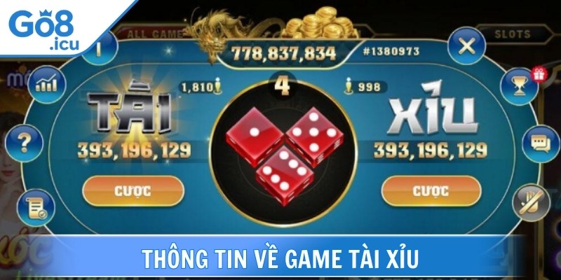 Tài xỉu là trò chơi cá cược sử dụng ba viên xúc xắc rất quen thuộc