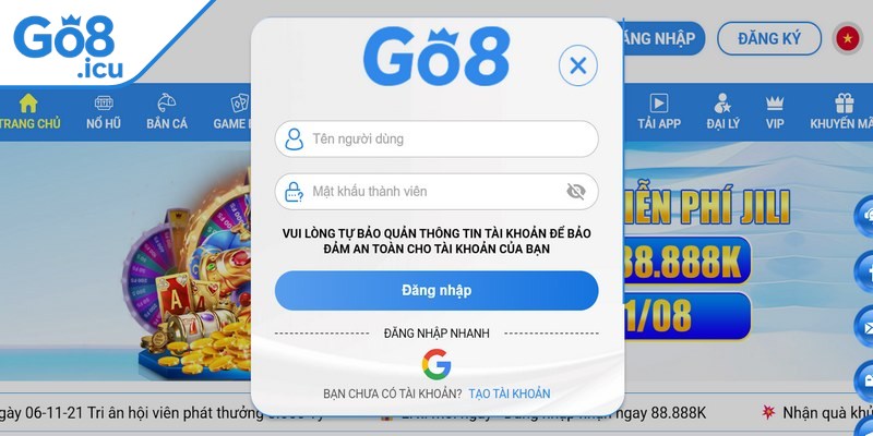 Nguyên nhân dẫn đến việc quên mật khẩu Go8 