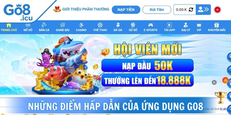Tải ứng dụng Go8 ngay hôm nay để tận hưởng được các tính năng đặc biệt