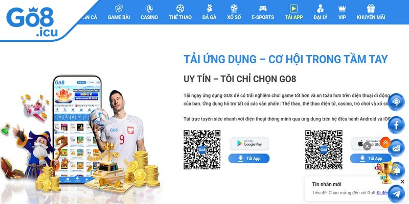 Những bước để tải ứng dụng Go8 an toàn 